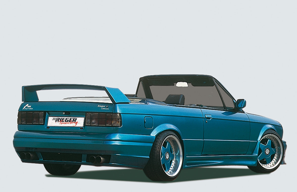BMW 3er E30 Rieger Seitenschweller  rechts, GFK inkl. Gutachten, Montagezubehör, Aluwinkelleisten
