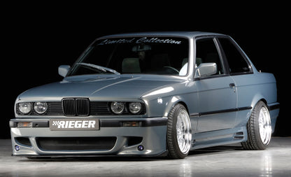 BMW 3er E30 Rieger Seitenschweller  rechts, mit Schacht und 2 Ausschnitten, ABS inkl. Alugitter, Gutachten, Montagezubehör