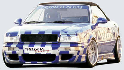 Audi 80 Typ 89 Rieger Spoilerstoßstange + S2 Coupé, Stoßstangenträger erforderlich mit Aussparung für Blinkleuchten, mit Aussparung für NSW, ABS, 
inkl. Gutachten, Montagezubehör