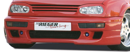 VW Golf 3 Rieger Spoilerstoßstange  mit Aussparung für Blinkleuchten, mit Aussparung für NSW, ABS, 
inkl. Alugitter, Gutachten, Montagezubehör