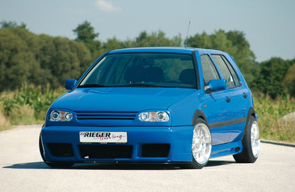 VW Golf 3 Rieger Spoilerstoßstange RS-Four-Look  -> ohne Blinkeraussparung, ohne Kiemen ohne Lüftungsschlitze, ABS, 
inkl. Alugitter, Gutachten, Montagezubehör