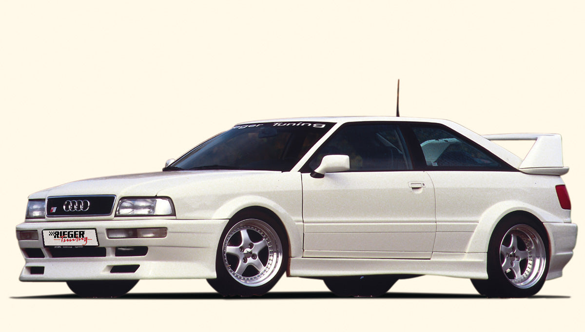 Audi 80 Typ 89 Rieger Seitenschweller Breitbau II (RT04) Typ 89 links, GFK, 
Montagezubehör, Aluwinkelleisten, Gutachten