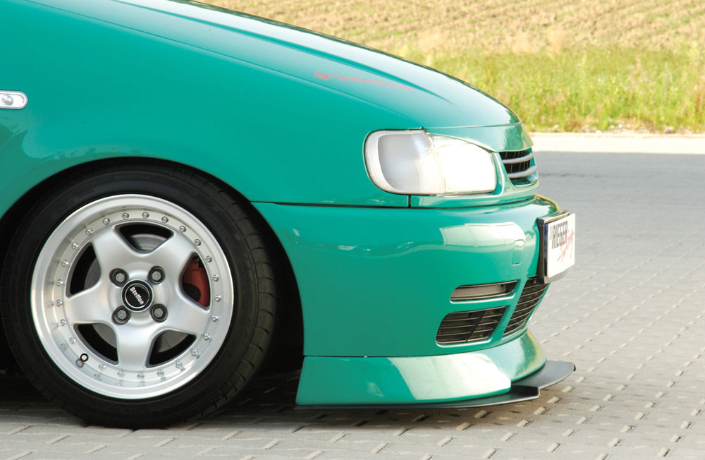 VW Polo 4 (6N) Rieger Spoilerlippe    RT01  mit Stylingpaket, GFK, 
inkl. Gutachten, Montagezubehör