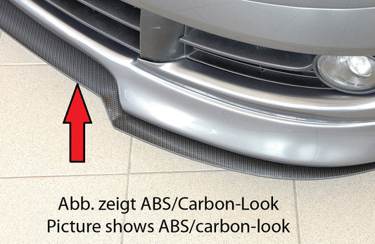 VW Polo 5 (9N) Rieger Spoilerschwert Facelift, für Spoilerlippe 47121 gekantete Version, für Spoilerlippe, ABS, 
inkl. Montagezubehör, ABE