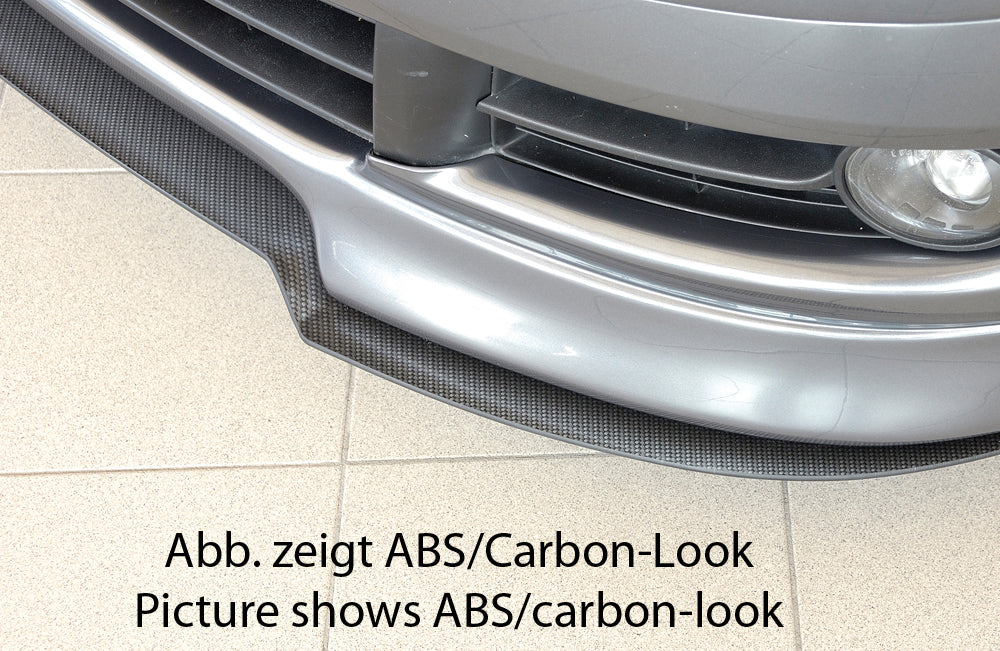 VW Polo 5 (9N) Rieger Spoilerschwert Facelift, für Spoilerlippe 47121 gekantete Version, für Spoilerlippe, ABS, 
inkl. Montagezubehör, ABE