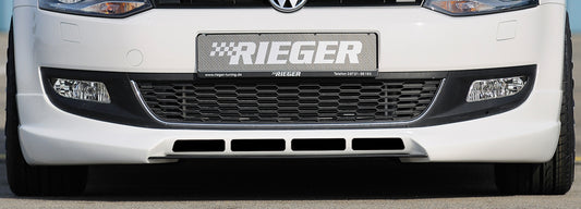 VW Polo 6 (6R) Rieger Spoilerlippe  mit zusätzlichen Lüftungsschlitzen, ABS, 
inkl. Alugitter, Montagezubehör, ABE