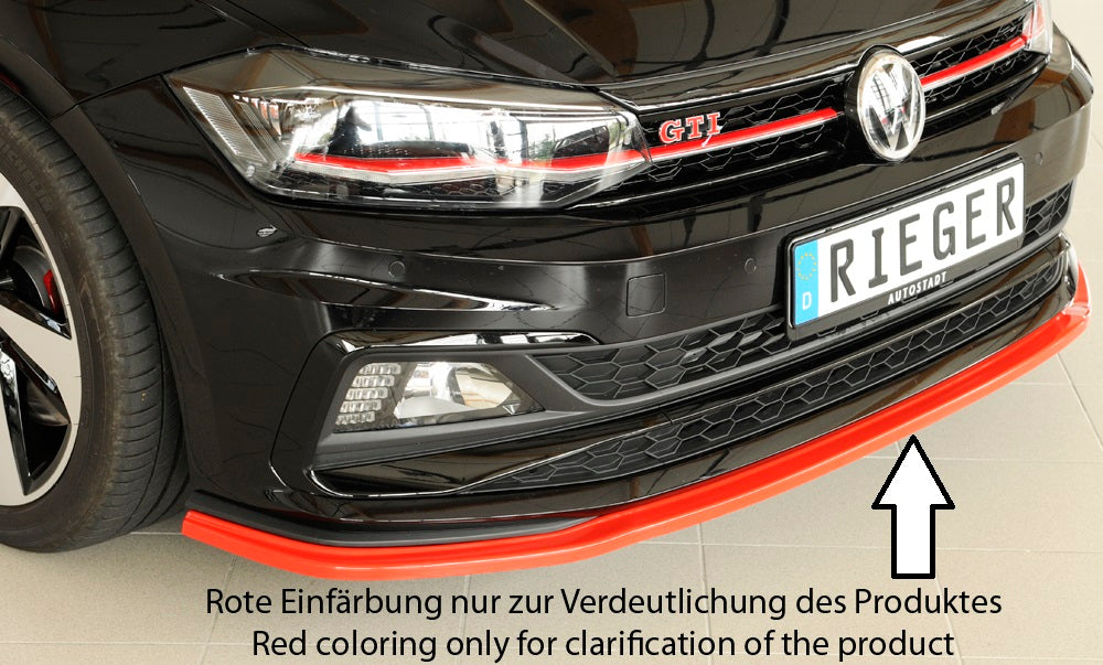 VW Polo (AW) GTI Rieger Spoilerschwert für orig. GTI-/R-Line Frontschürze für orig. Frontschürze, ABS, 
inkl. Montagezubehör, ABE