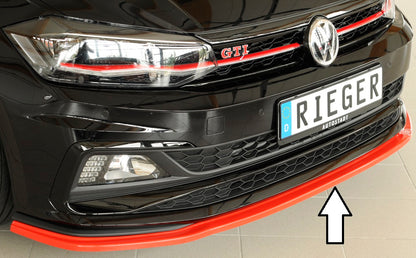 VW Polo (AW) GTI Rieger Spoilerschwert für orig. GTI-/R-Line Frontschürze für orig. Frontschürze, ABS, 
inkl. Montagezubehör, ABE