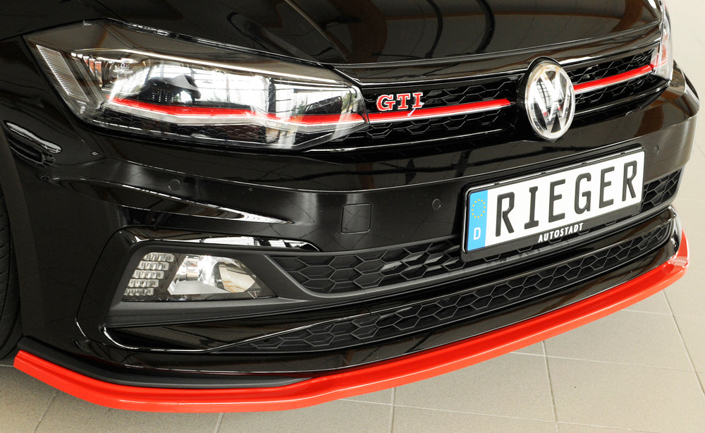 VW Polo (AW) GTI Rieger Spoilerschwert für orig. GTI-/R-Line Frontschürze für orig. Frontschürze, ABS, 
inkl. Montagezubehör, ABE