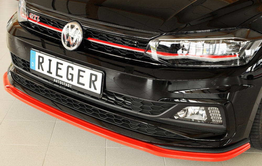 VW Polo (AW) GTI Rieger Spoilerschwert für orig. GTI-/R-Line Frontschürze für orig. Frontschürze, ABS, 
inkl. Montagezubehör, ABE