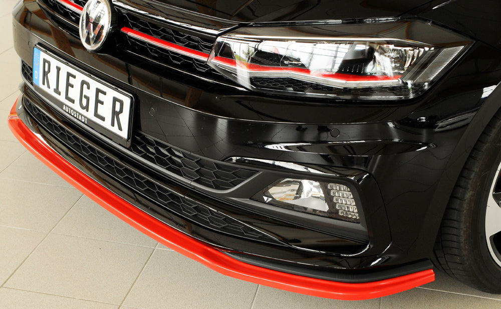 VW Polo (AW) GTI Rieger Spoilerschwert für orig. GTI-/R-Line Frontschürze für orig. Frontschürze, ABS, 
inkl. Montagezubehör, ABE