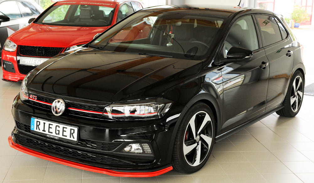 VW Polo (AW) GTI Rieger Spoilerschwert für orig. GTI-/R-Line Frontschürze für orig. Frontschürze, ABS, 
inkl. Montagezubehör, ABE