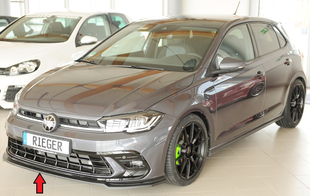VW Polo (AW) GTI Rieger Spoilerschwert für orig. Frontschürze, ABS, 
inkl. Montagezubehör, ABE
