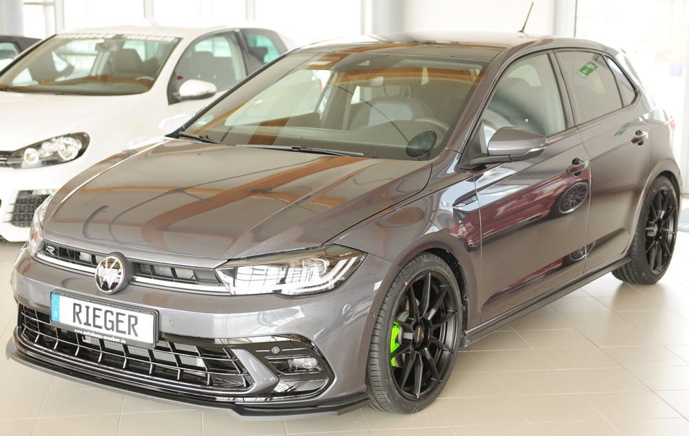 VW Polo (AW) GTI Rieger Spoilerschwert für orig. Frontschürze, ABS, 
inkl. Montagezubehör, ABE