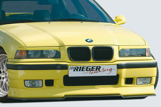 BMW 3er E36 Rieger Spoilerstoßstange RT01 inkl. 2 orig. Luftschächte 51712233361/62 ABS, 
inkl. Gutachten, Montagezubehör, Alugitter