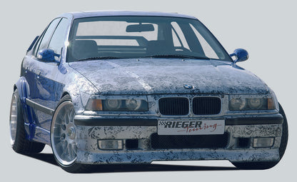 BMW 3er E36 Rieger Spoilerstoßstange RT01 inkl. 2 orig. Luftschächte 51712233361/62 ABS, 
inkl. Gutachten, Montagezubehör, Alugitter