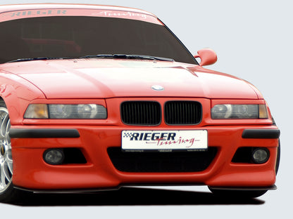 BMW 3er E36 Rieger Spoilerstoßstange   -> inkl. 2 Rieger Lüftungsschächte mit Aussparung für NSW, ABS, inkl. Alugitter, Gutachten, Montagezubehör