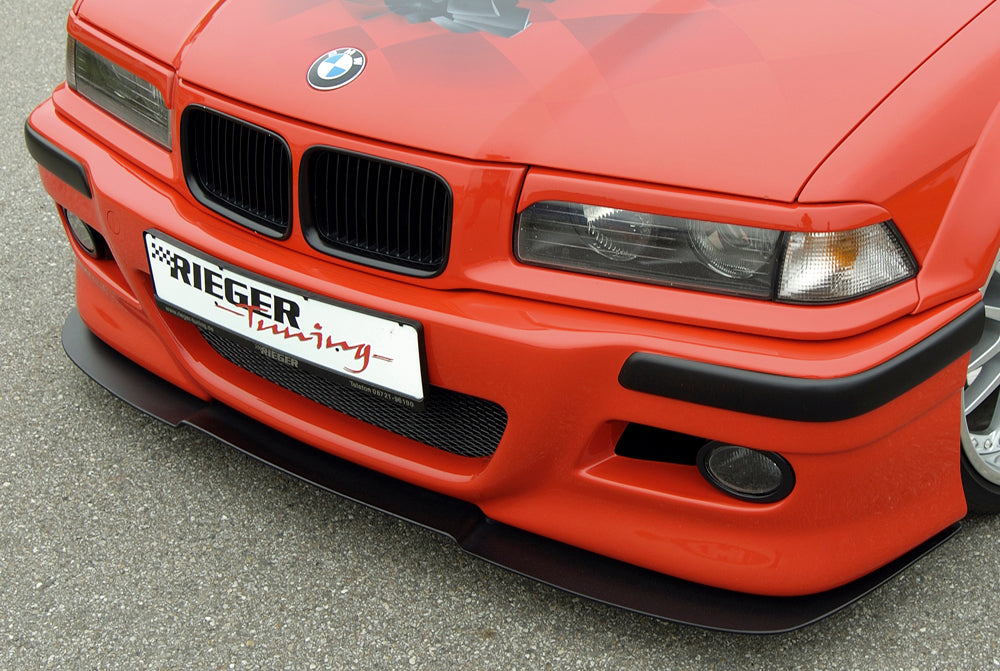 BMW 3er E36 Rieger Spoilerschwert   für Spoilerstoßstange 49019 gekantete Version, für Spoilerstoßstange, ABS, 
inkl. Montagezubehör, Gutachten