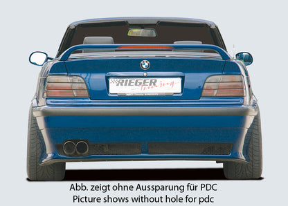 BMW 3er E36 Rieger Heckschürze  ABS -  für Fzg. mit Einparkhilfe
inkl. Gutachten, Montagezubehör