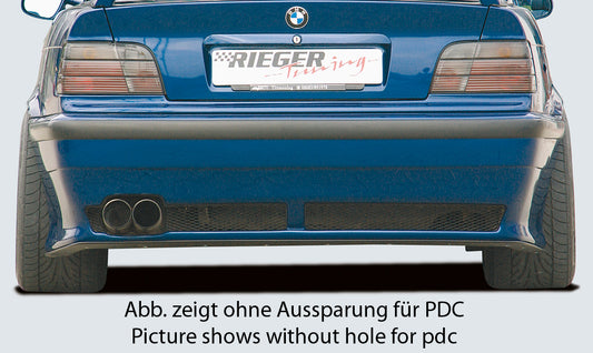 BMW 3er E36 Rieger Heckschürze  ABS -  für Fzg. mit Einparkhilfe
inkl. Gutachten, Montagezubehör