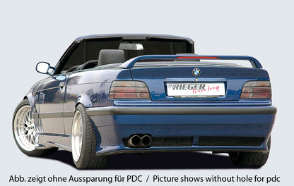 BMW 3er E36 Rieger Heckschürze  ABS -  für Fzg. mit Einparkhilfe
inkl. Gutachten, Montagezubehör