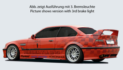 BMW 3er E36 Rieger Heckflügel Breitbau II  ohne 3. Bremsleuchte, GFK, 
inkl. Gutachten, Montagezubehör