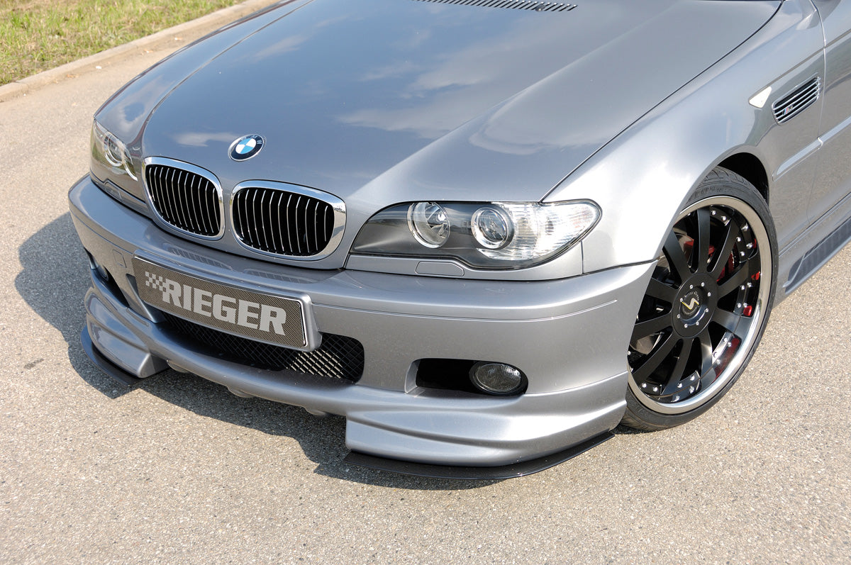 BMW 3er E46 Rieger Spoilerlippe für M2 Sportpaket-Frontschürze ABS, für Fzg. mit M-Technik, 
inkl. Montagezubehör, ABE