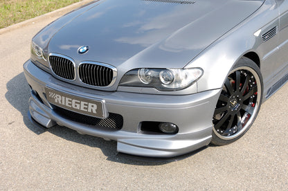 BMW 3er E46 Rieger Spoilerlippe für M2 Sportpaket-Frontschürze ABS, für Fzg. mit M-Technik, 
inkl. Montagezubehör, ABE