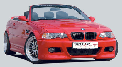 BMW 3er E46 Rieger Spoilerstoßstange   -> nicht für Diesel mit Halter f. orig. NSW, ABS, 
Alugitter, Gutachten, Montagezubehör