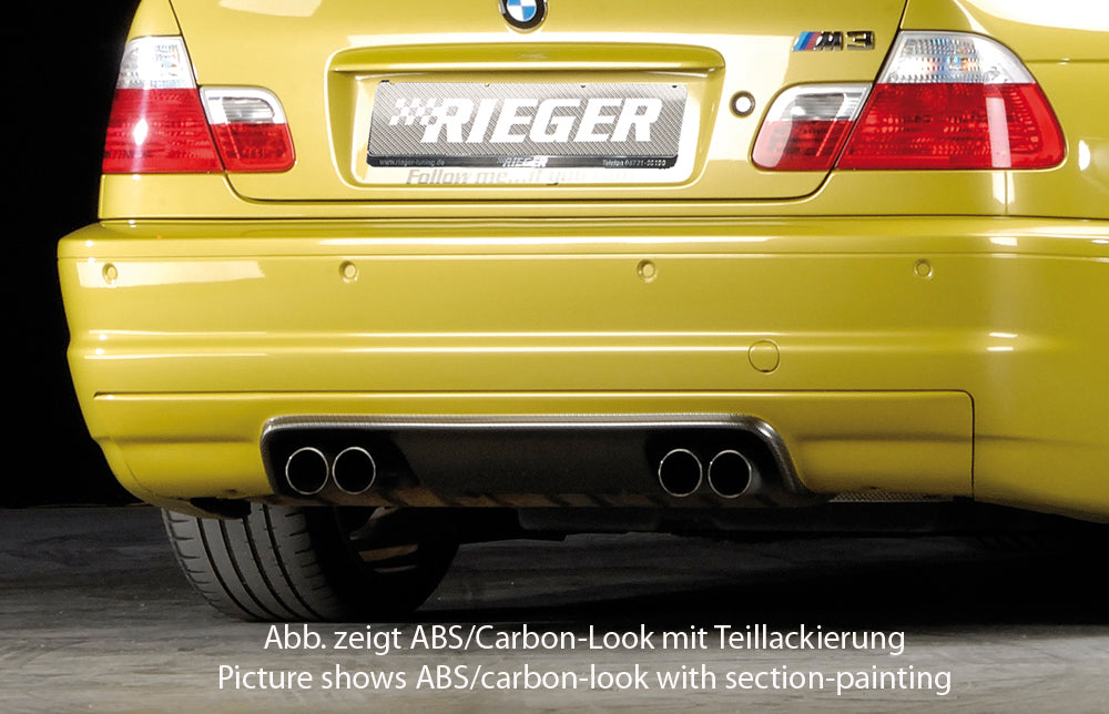 BMW 3er E46 M3 Rieger Heckeinsatz CS-Look   ABS, 
inkl. Gutachten, Montagezubehör
