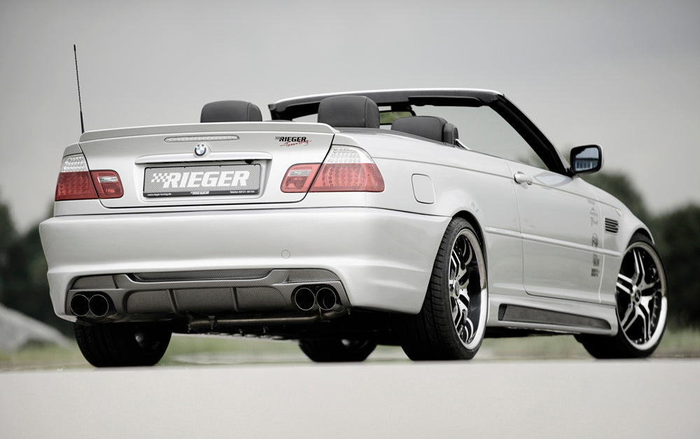 BMW 3er E46 Rieger Heckschürze ohne Heckeinsatz ABS, 
inkl. Gutachten, Montagezubehör