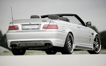 BMW 3er E46 Rieger Heckschürze ohne Heckeinsatz ABS, 
inkl. Gutachten, Montagezubehör