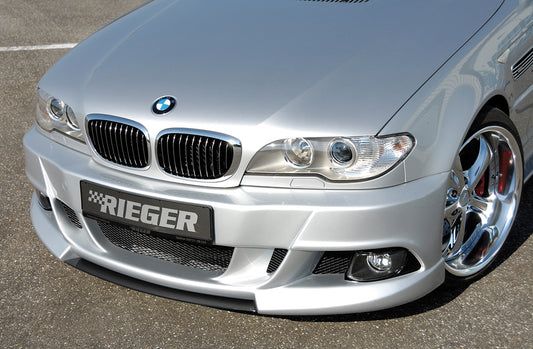 BMW 3er E46 Rieger Spoilerstoßstange E92-Look   mit Halter f. orig. NSW, ABS, 
inkl. Alugitter, Montagezubehör, ABE
