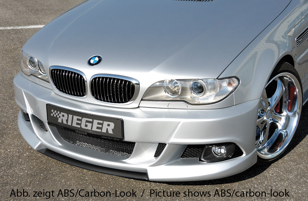 BMW 3er E46 Rieger Spoilerschwert   für Spoilerstoßstange 50411/50245 mittig, für Spoilerstoßstange, ABS, 
inkl. Montagezubehör, ABE