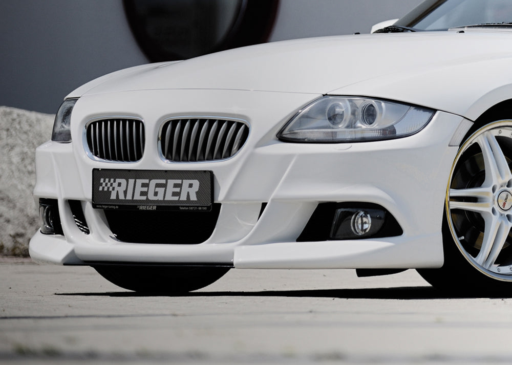 BMW Z4 (E85) Rieger Spoilerstoßstange    mit Aussparung für NSW, ABS, für Fzg. mit Scheinwerferreinigungsanlage, 
inkl. Alugitter, Montagezubehör, ABE