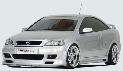 Opel Astra G Rieger Spoilerschwert   für Spoilerstoßstange 51103 / 51108 gerade Version, für Spoilerstoßstange, ABS, 
inkl. Montagezubehör, ABE