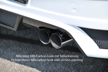 Opel Astra H Rieger Heckschürzenansatz  für Doppelendrohr li. u. re., ABS, für Fzg. mit OPC und ohne OPC, 
inkl. Montagezubehör, Alugitter