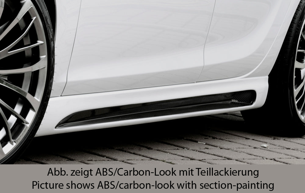 Opel Astra J Rieger Seitenschweller  links, mit Schacht, mit Ausschnitt, ABS, 
inkl. Alugitter, Montagezubehör, Gutachten