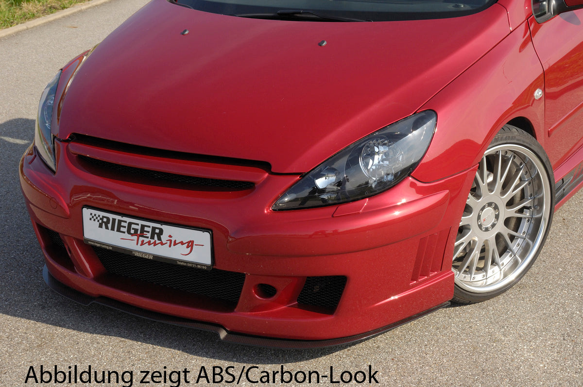 Peugeot 307 Rieger Spoilerschwert für Spoilerstoßstange 52102/09/10/11 gekantete Version, für Spoilerstoßstange, ABS, 
inkl. Montagezubehör, Gutachten