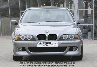 BMW 5er E39 Rieger Spoilerstoßstange   mit Halter f. orig. NSW, ABS, für Fzg. mit Scheinwerferreinigungsanlage, 
inkl. Alugitter, Gutachten, Montagezubehör