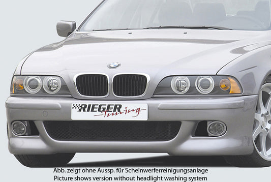 BMW 5er E39 Rieger Spoilerstoßstange   mit Halter f. orig. NSW, ABS, für Fzg. mit Scheinwerferreinigungsanlage, 
inkl. Alugitter, Gutachten, Montagezubehör