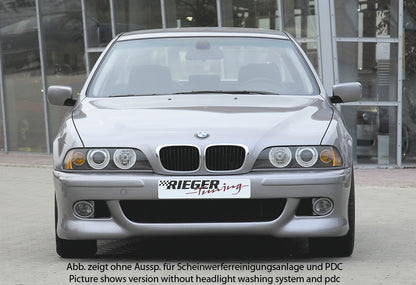 BMW 5er E39 Rieger Spoilerstoßstange   mit Halter f. orig. NSW, ABS, für Fzg. mit Scheinwerferreinigungsanlage, Einparkhilfe (PDC), 
inkl. Alugitter, Gutachten, Montagezubehör