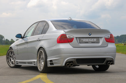 BMW 3er E90 Rieger Seitenschweller  rechts, mit Schacht und 2 Ausschnitten, ABS, 
inkl. Alugitter, Gutachten, Montagezubehör
