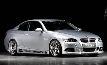 BMW 3er E92 Rieger Seitenschweller    links, mit Schacht und 2 Ausschnitten, ABS, 
inkl. Alugitter, Gutachten, Montagezubehör