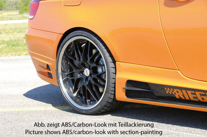 BMW 3er E92 Rieger Seitenschweller    links, mit Schacht und 2 Ausschnitten, ABS, 
inkl. Alugitter, Gutachten, Montagezubehör