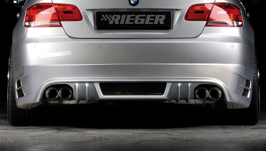 BMW 3er E92 Rieger Heckansatz nicht für 335i / 335d für Doppelendrohr li. u. re., ABS, 
inkl. Alugitter, Gutachten, Montagezubehör