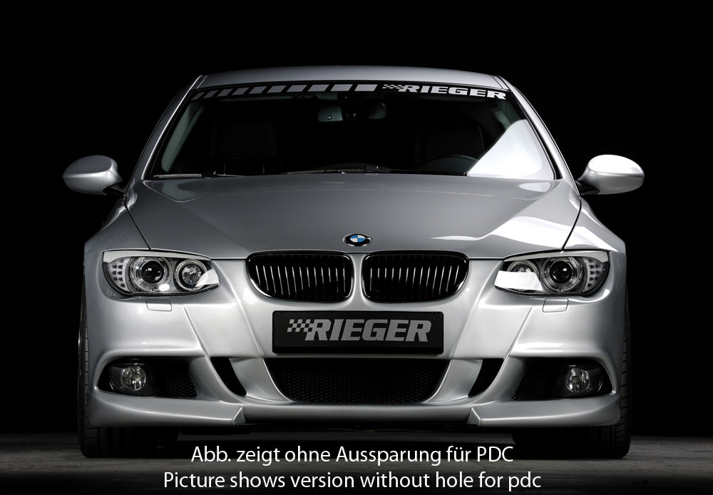 BMW 3er E92 Rieger Spoilerstoßstange    ABS, für Fzg. mit Einparkhilfe (PDC), Scheinwerferreinigungsanlage, 
inkl. Alugitter, Montagezubehör, ABE