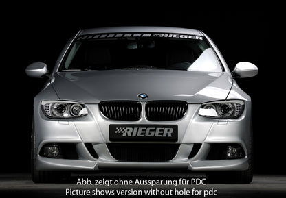 BMW 3er E92 Rieger Spoilerstoßstange    ABS, für Fzg. mit Einparkhilfe (PDC), Scheinwerferreinigungsanlage, 
inkl. Alugitter, Montagezubehör, ABE