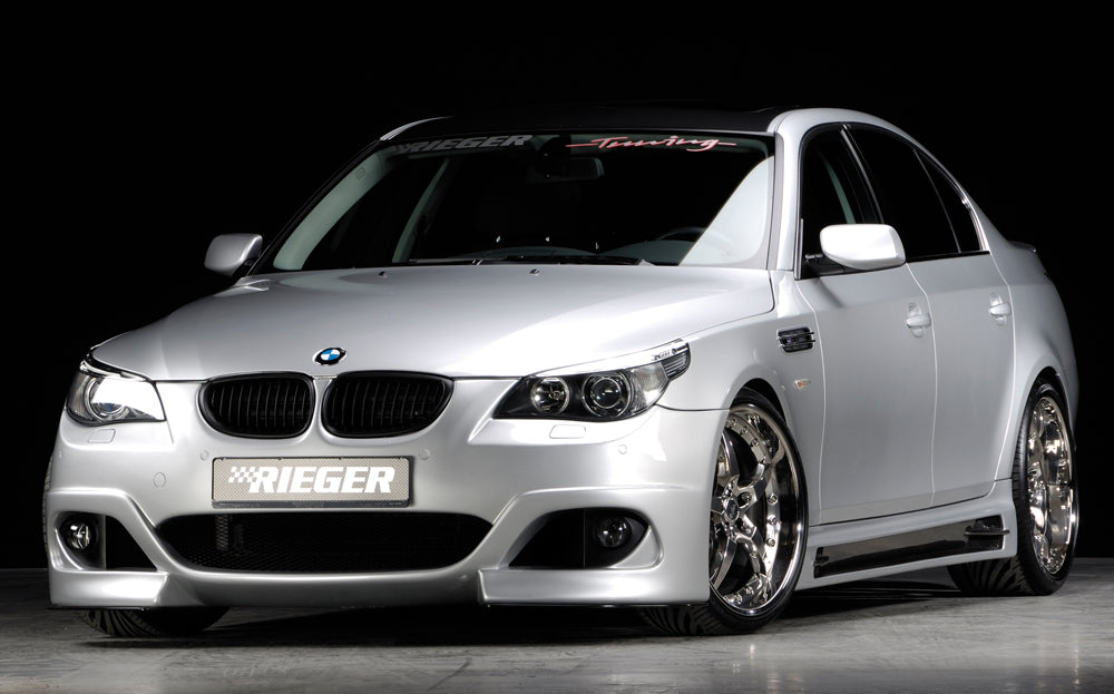BMW 5er E60 Rieger Spoilerstoßstange  ABS, für Fzg. mit Scheinwerferreinigungsanlage, Einparkhilfe (PDC), 
inkl. Alugitter, Montagezubehör, ABE