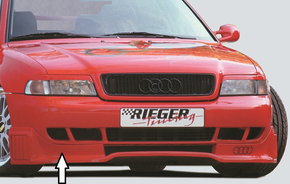 Audi A4 (B5) Rieger Spoileransatz (Typ: 55011) inkl. 2tlg. Unterbodenverkleidung ABS, 
inkl. Alugitter, Gutachten, Montagezubehör